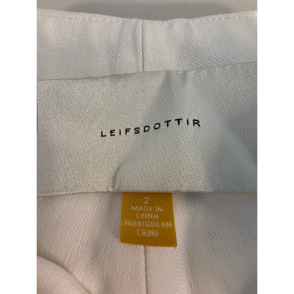 Anthropology Leifsdottir Linen Wide Leg Pants Lined  | Black Side Stripe Size 2 - Picture 3 of 11